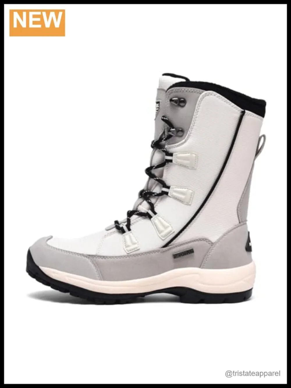 Waterproof Mid Calf Snow Boots Lace Up Winter Outdoor Footwear